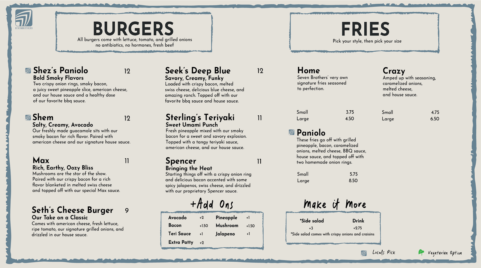 Seven Brothers Burgers in Salt Lake City - signature dining scene