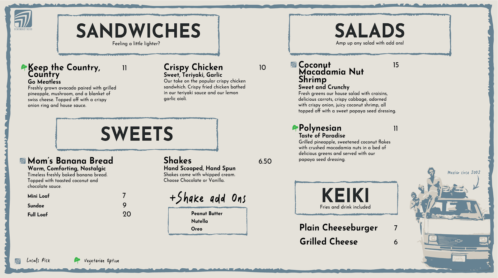Seven Brothers Burgers in Salt Lake City - signature dining scene